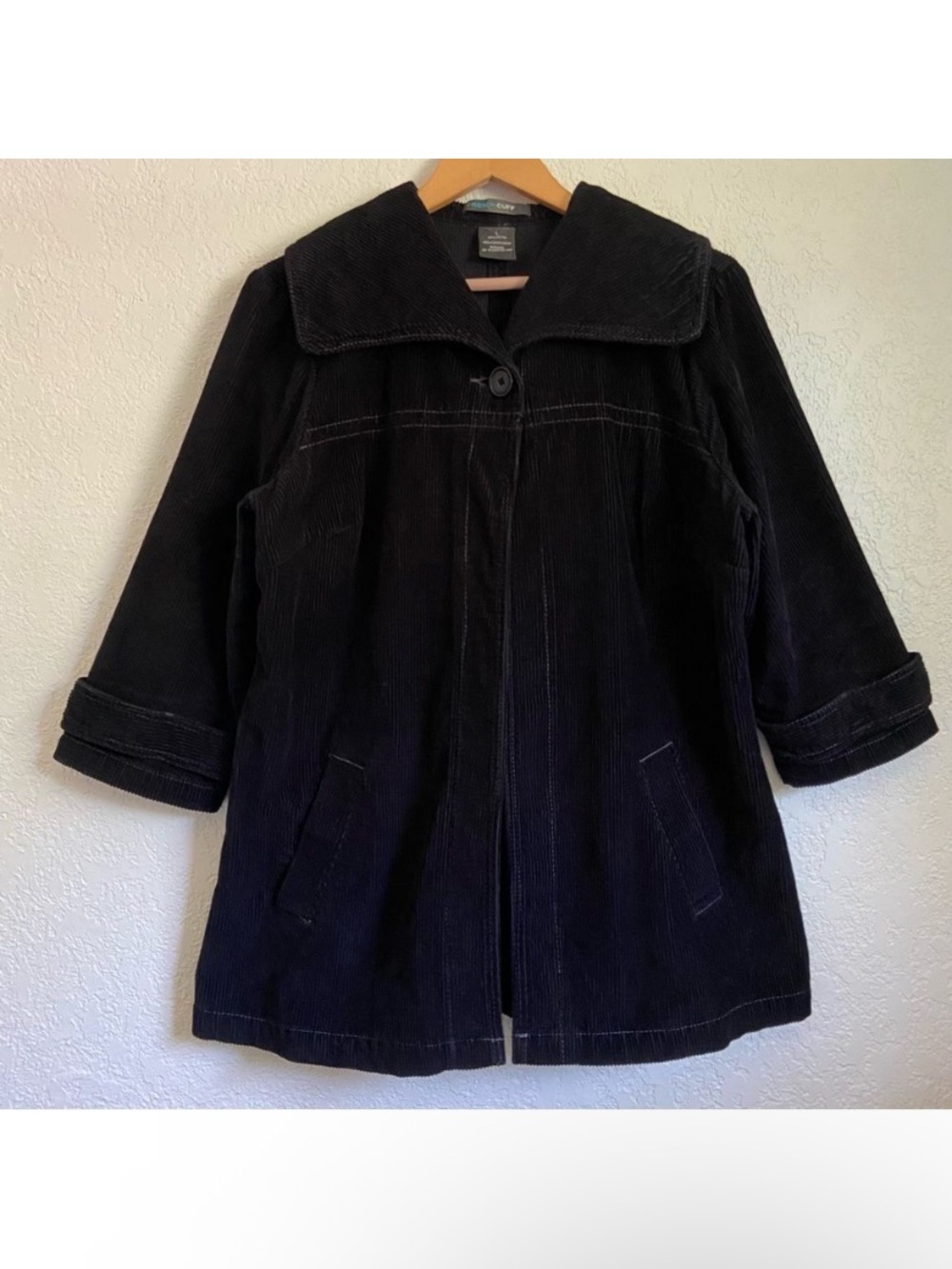 French Cuff Corduroy Single Button Jacket